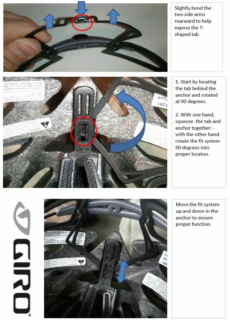 How to install a replacement Giro Roc Loc 5